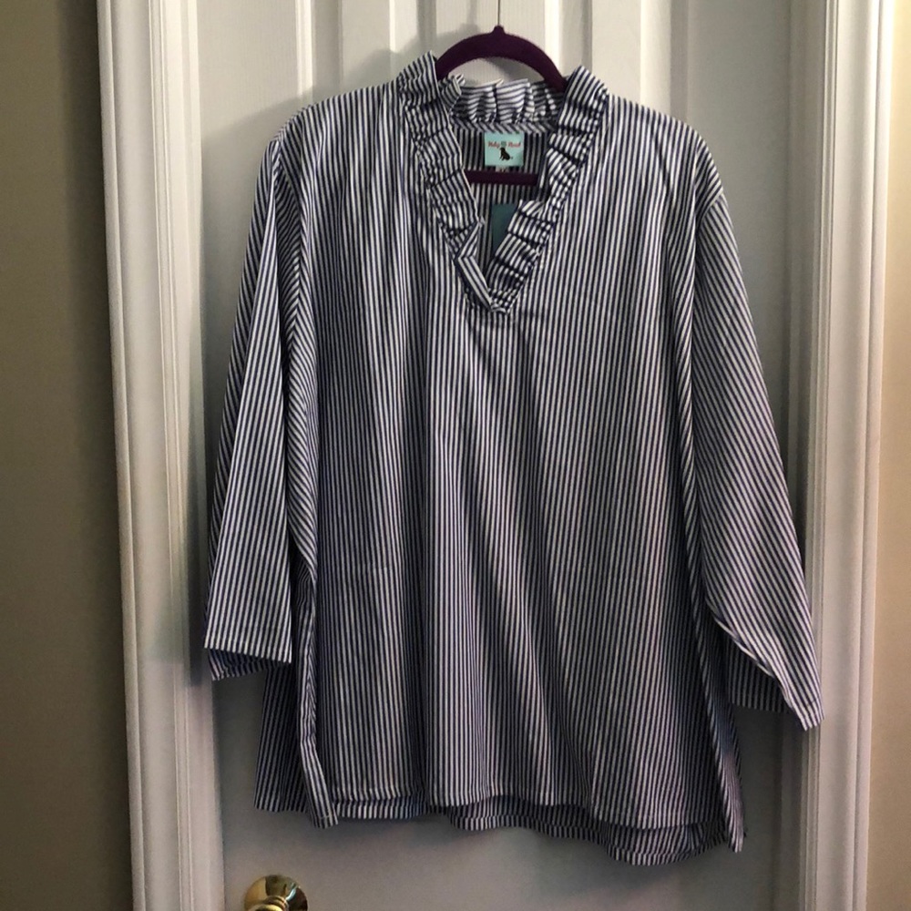 NWT Haley and the Hound ruffle blouse
